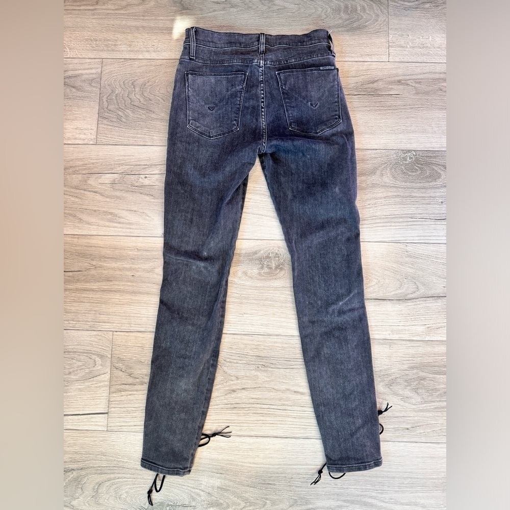 Hudson The Stevie Contour Lace Up Skinny Jeans Black size 26 - Picture 8 of 8